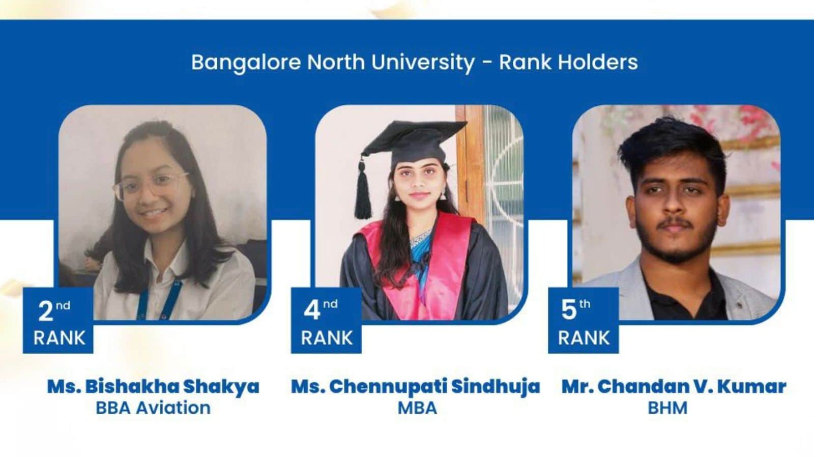 Rank Holders from SJES College of Management